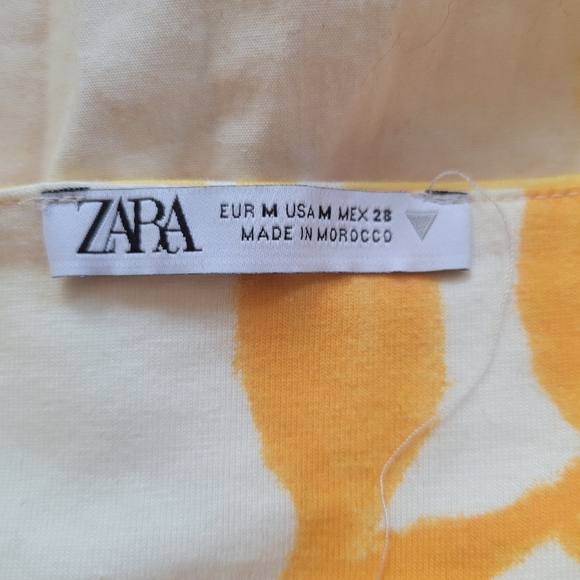 Zara Yellow Floral Halter Mini Sundress Size Medium - Picture 6 of 6